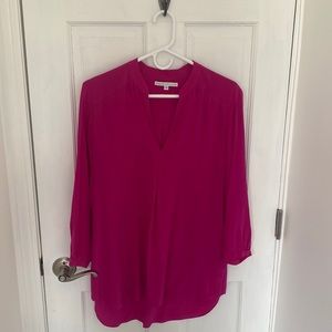 Dark fuschia silk blouse